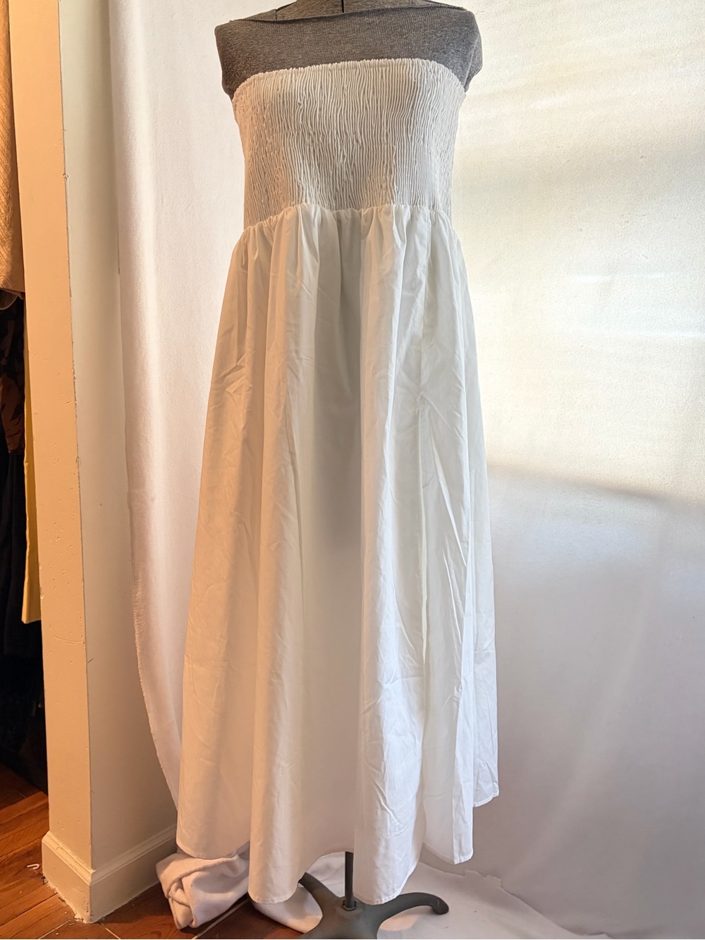 Commense smocked top white dress/skirt